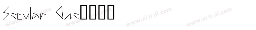 Secular One字体转换